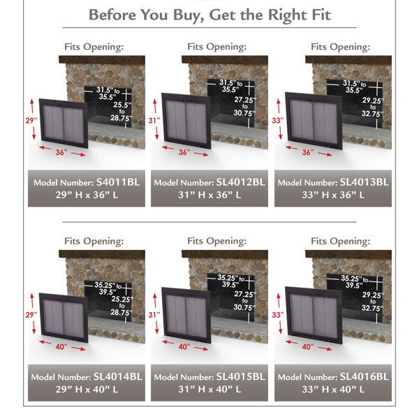 The Twillery Co.® Kirsty Bifold Aluminum Fireplace Doors Wayfair